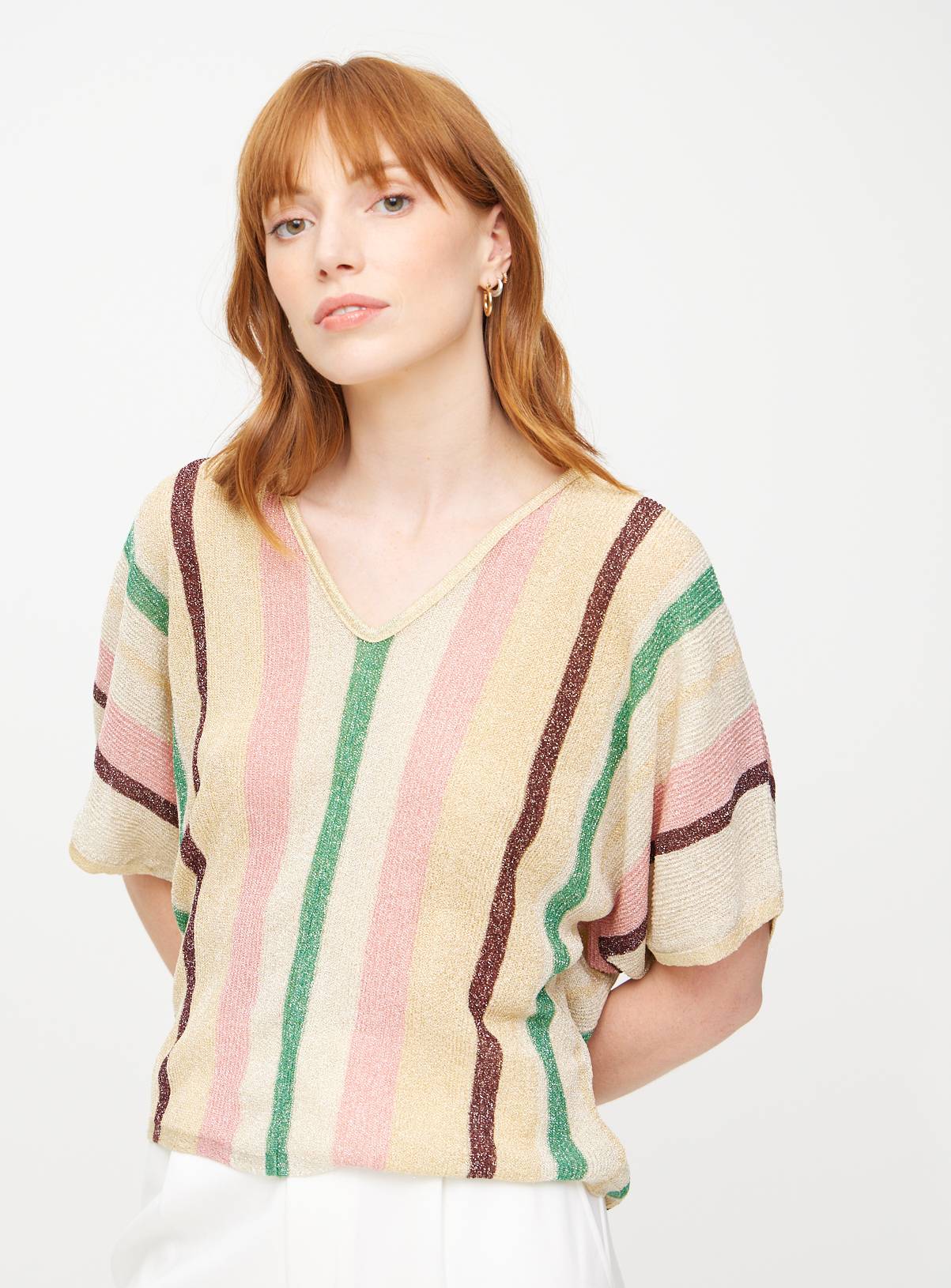 Stripe Sparkle Batwing Top 14 - Image 2